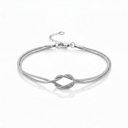 Bracelet Chaîne Serpent Nouée – Acier Inoxydable