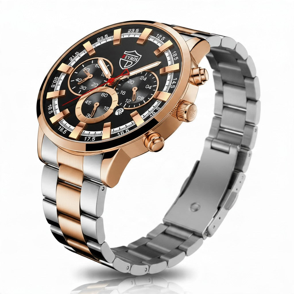 Montre Homme Quartz – Bracelet Acier Inoxydable