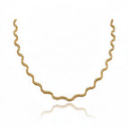 Collier Chaîne Acier & Plaqué Or – Bijou Tendance Femme