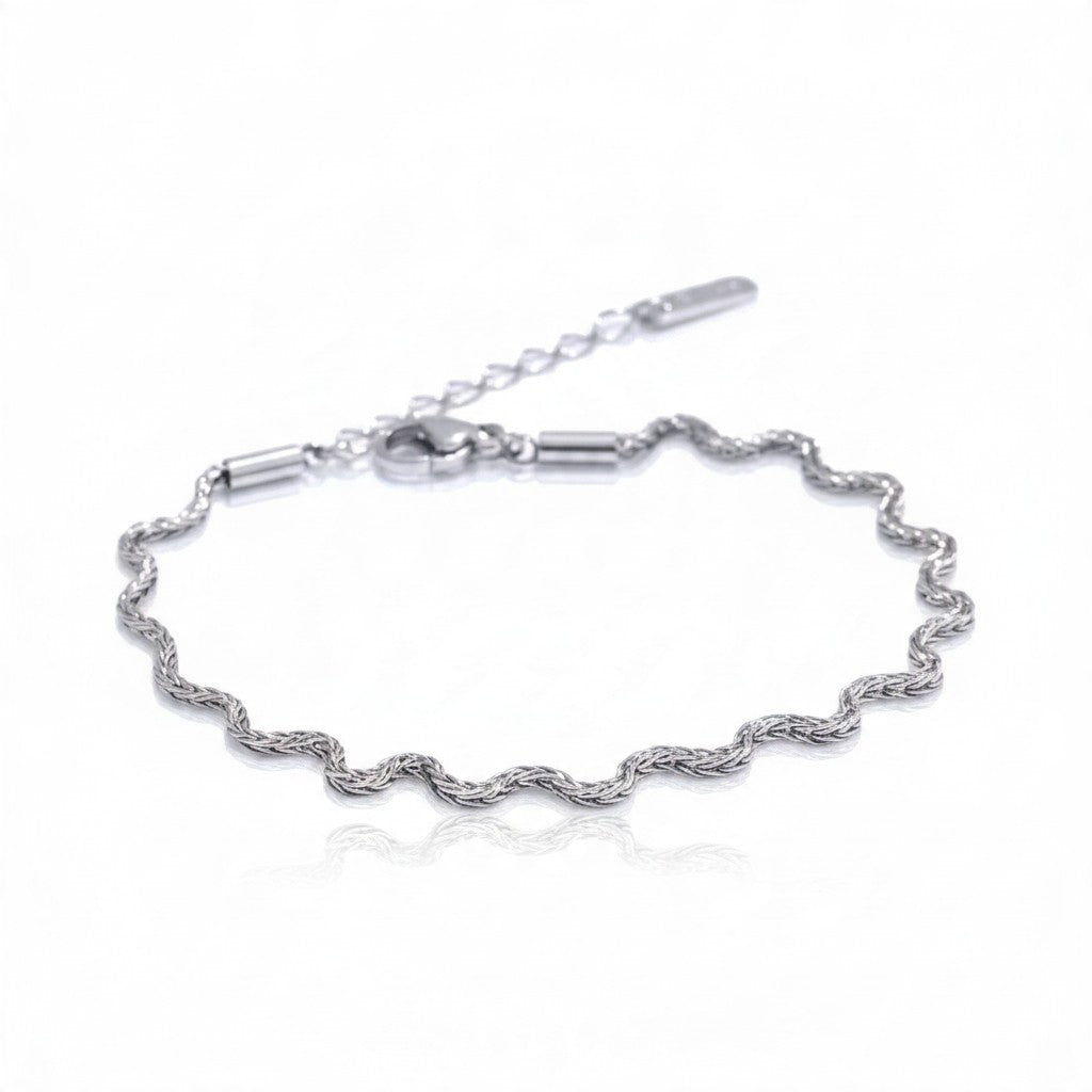 Collier Chaîne Acier & Plaqué Or – Bijou Tendance Femme