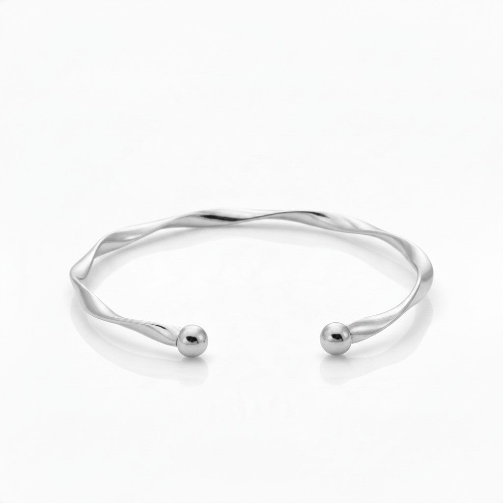 Bracelet Jonc Torsadé | Argent, Or & Rose