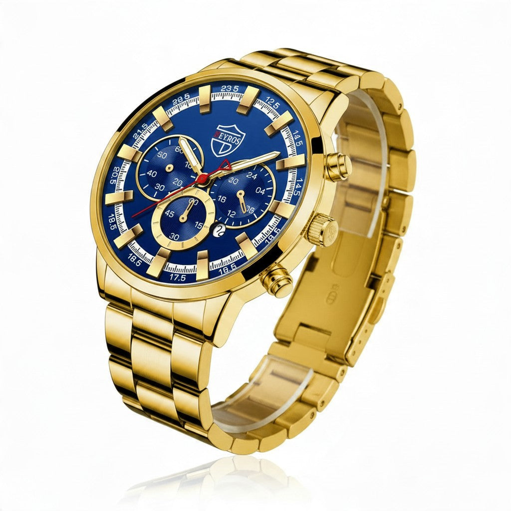 Montre Homme Quartz – Bracelet Acier Inoxydable