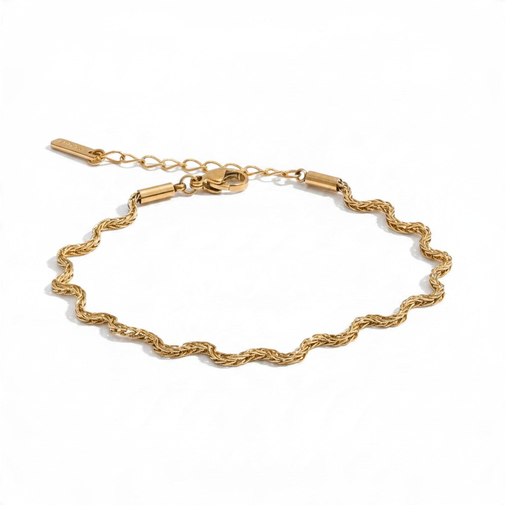 Collier Chaîne Acier & Plaqué Or – Bijou Tendance Femme