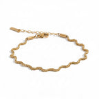 Collier Chaîne Acier & Plaqué Or – Bijou Tendance Femme