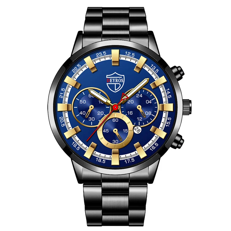 Montre Homme Quartz – Bracelet Acier Inoxydable