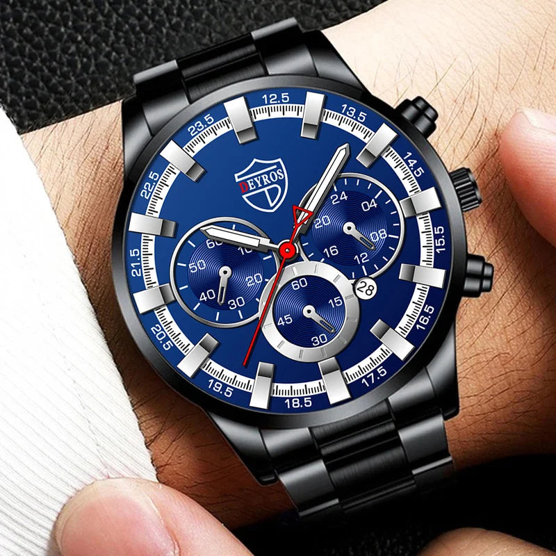 Montre Homme Quartz – Bracelet Acier Inoxydable