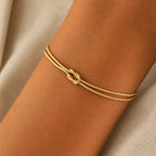 Bracelet Chaîne Serpent Nouée – Acier Inoxydable