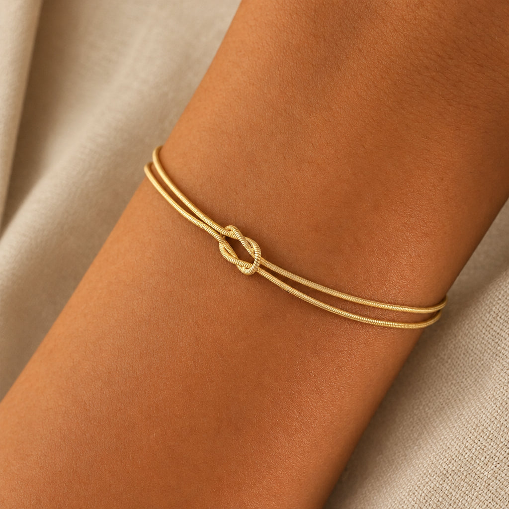 Bracelet Chaîne Serpent Nouée – Acier Inoxydable