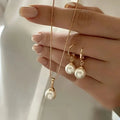 Parure Perles & Chaîne Dorée – Collier & Boucles d'Oreilles | Bijou Femme