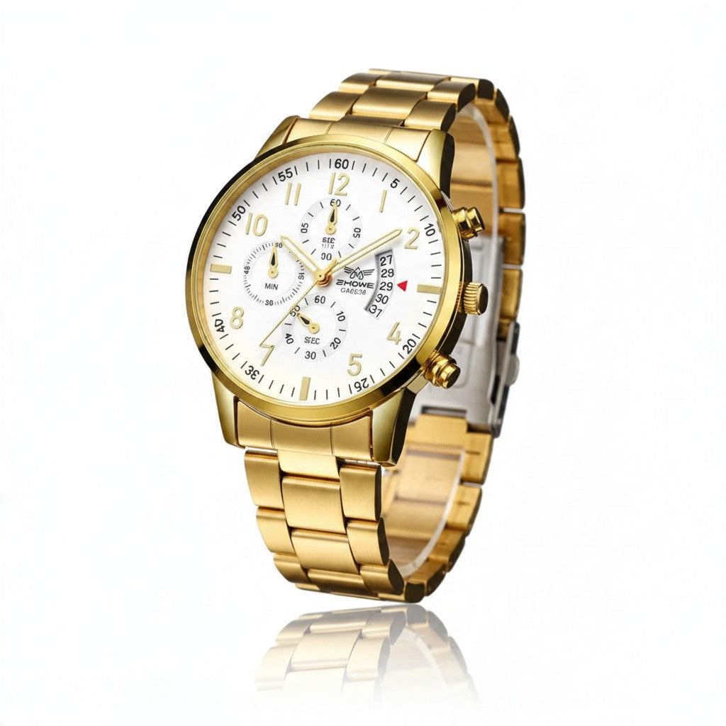 Montre Homme Quartz – Cadran Calendrier, Style Business