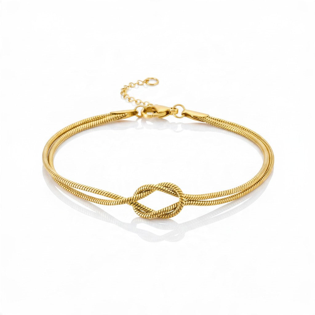Bracelet Chaîne Serpent Nouée – Acier Inoxydable