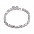 Bracelet Chaîne Géométrique en Argent Sterling 925 – 4 mm | Femme