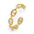 Bracelet Manchette Large Doré — Acier Inoxydable