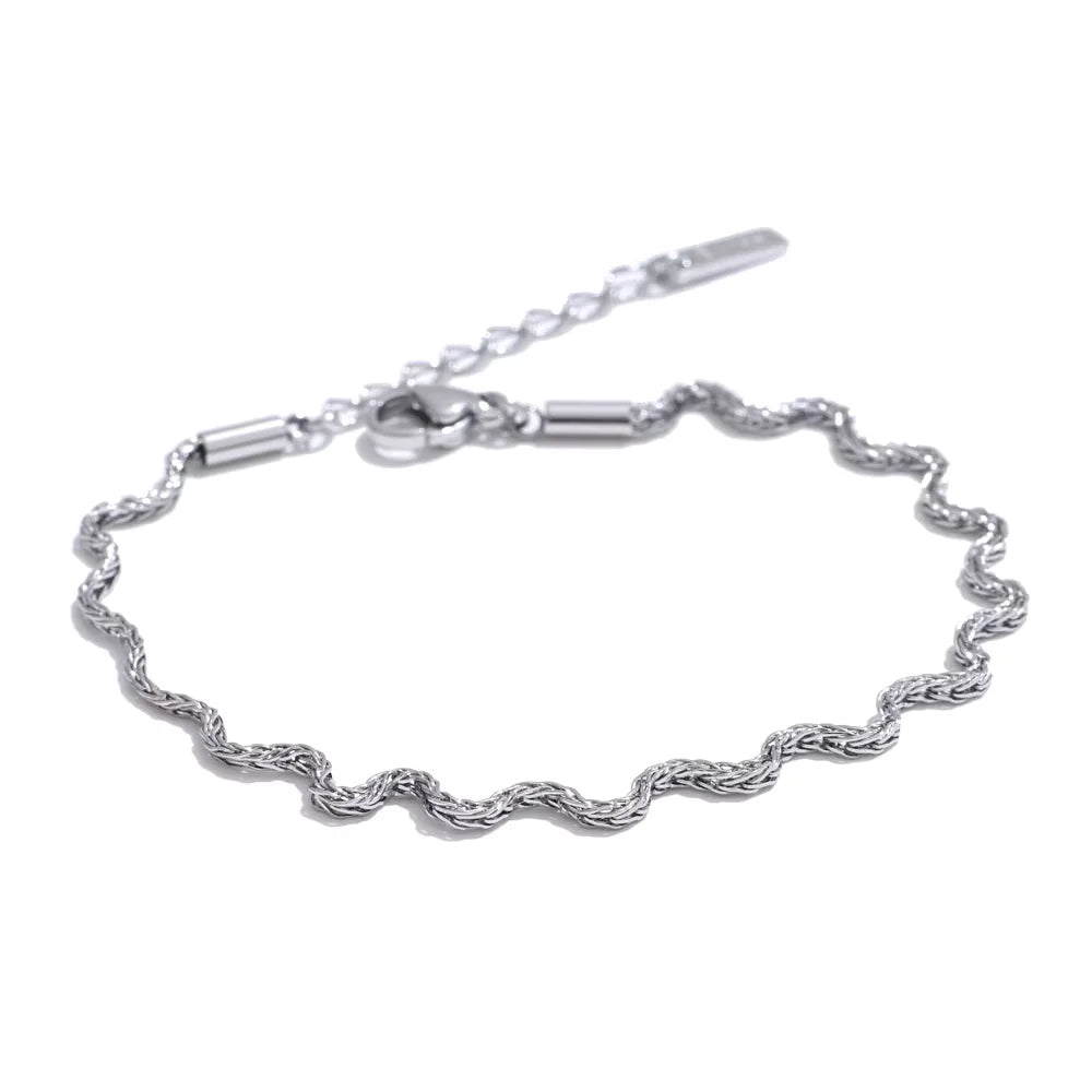 Collier Chaîne Acier & Plaqué Or – Bijou Tendance Femme