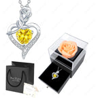 Collier Pendentif Cœur en Zircon – Coffret Cadeau Rose Inclus | Femme