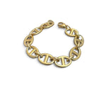 Bracelet Manchette Large Doré — Acier Inoxydable