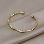 Bracelet Jonc Torsadé | Argent, Or & Rose