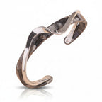 Bracelet Jonc Texturé Effet Métal – Style Coréen Minimaliste | Femme
