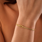 Bracelet Chaîne Serpent Nouée – Acier Inoxydable
