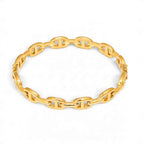 Bracelet Manchette Large Doré — Acier Inoxydable