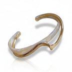 Bracelet Jonc Texturé Effet Métal – Style Coréen Minimaliste | Femme