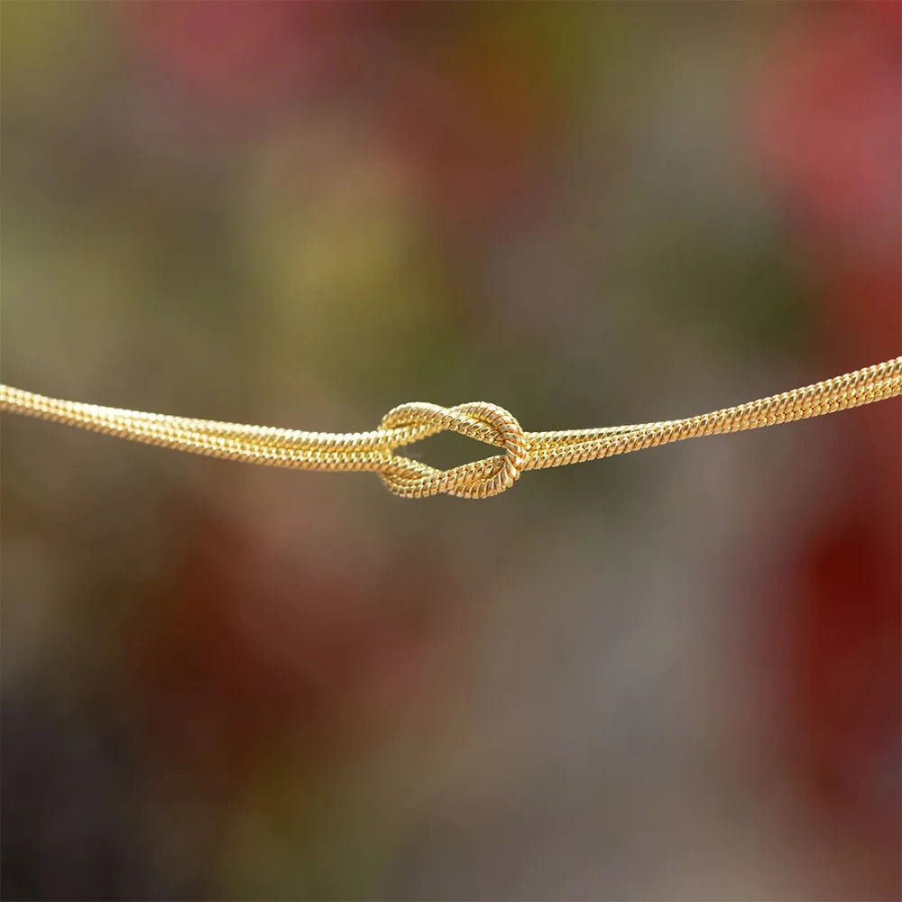 Bracelet Chaîne Serpent Nouée – Acier Inoxydable