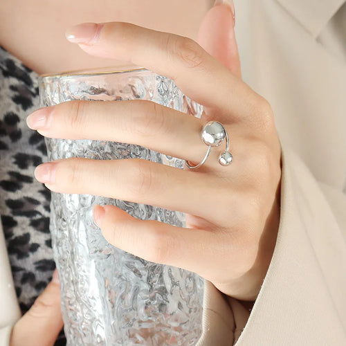Bague Ajustable Plaquée Or 18k — Acier Inoxydable