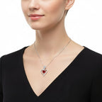 Collier Pendentif Cœur en Zircon – Coffret Cadeau Rose Inclus | Femme