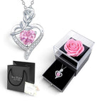 Collier Pendentif Cœur en Zircon – Coffret Cadeau Rose Inclus | Femme