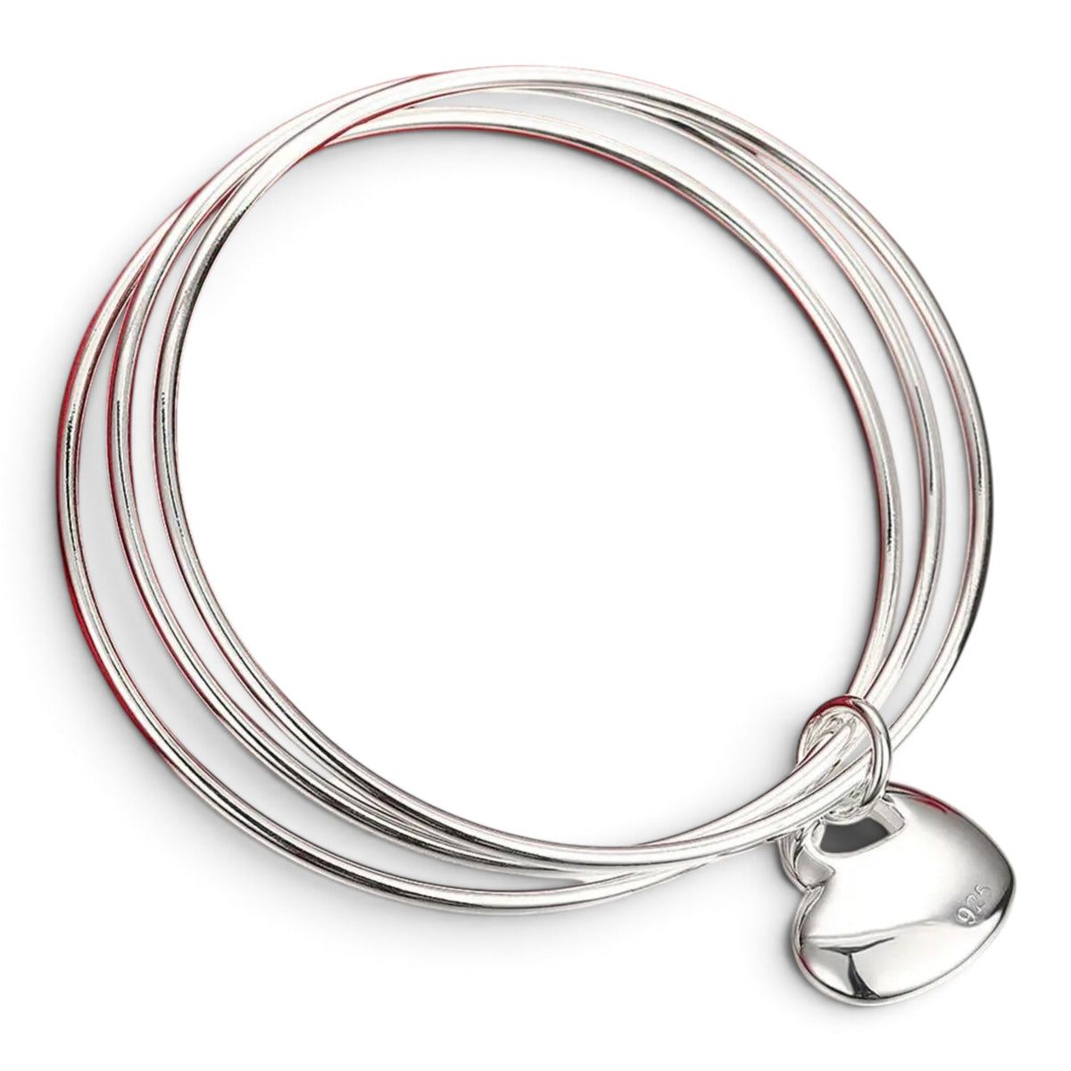 Jonc – Trois Cercles & Cœurs Suspendus | Bijou Femme