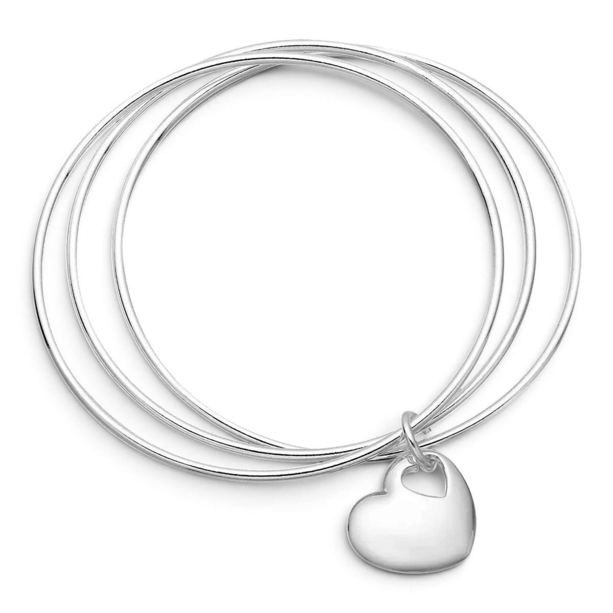 Jonc – Trois Cercles & Cœurs Suspendus | Bijou Femme