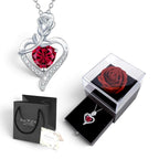 Collier Pendentif Cœur en Zircon – Coffret Cadeau Rose Inclus | Femme