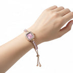 Montre-Bracelet Extensible Ornée de Zircons – Style Luxe